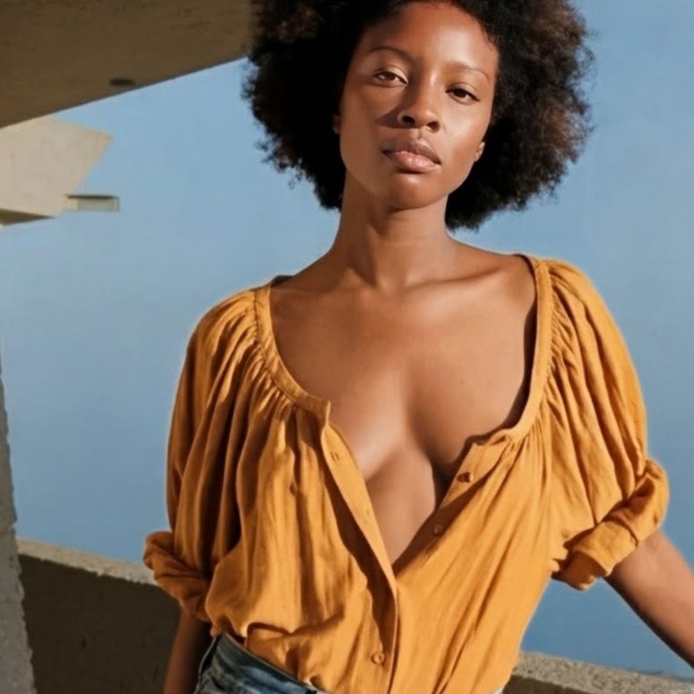 Women's Mustard Blouse